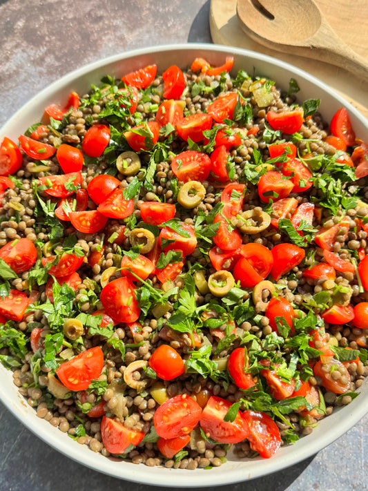 High-Protein Summer Lentil Salad (Vegan & Gut-Friendly)