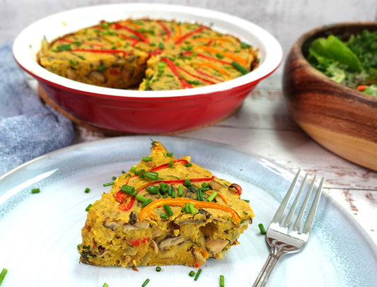 Easy Vegan Mushroom Quiche | GF, Egg-Free, No Tofu