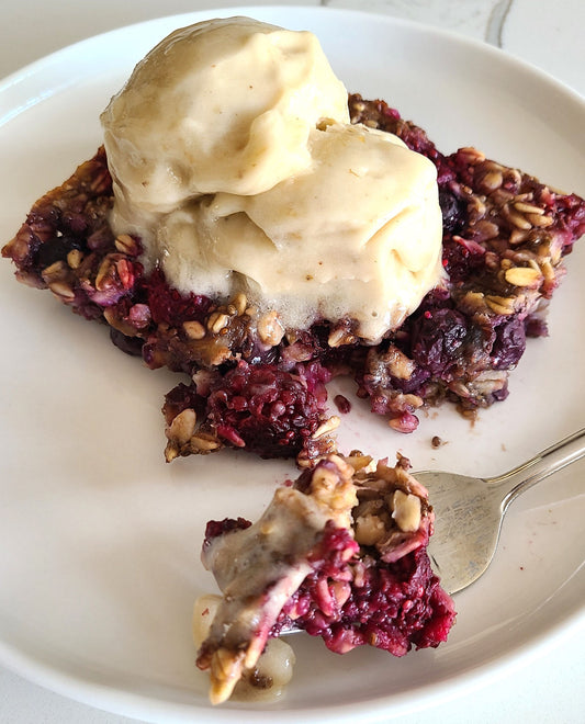 Healthy Berry Oat Squares