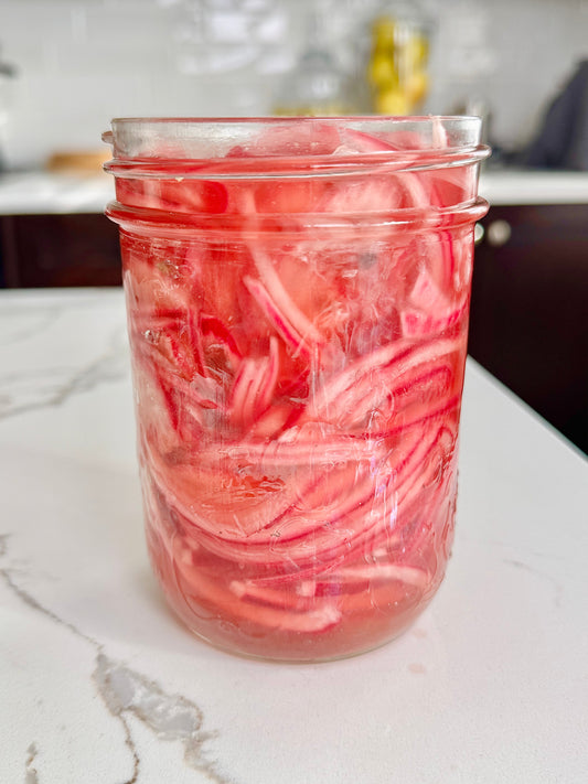 Quick & Crunchy Pickled Onions (No Refined Sugar!)
