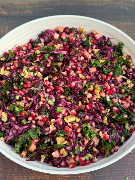 Red Cabbage Kale Salad