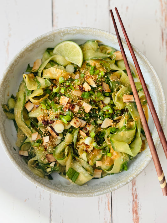 Asian-Inspired Peanut Cucumber Noodle Salad