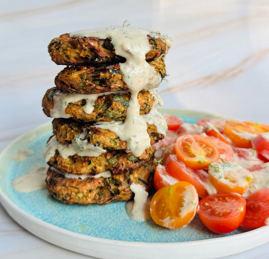 Crispy Baked Zucchini Fritters
