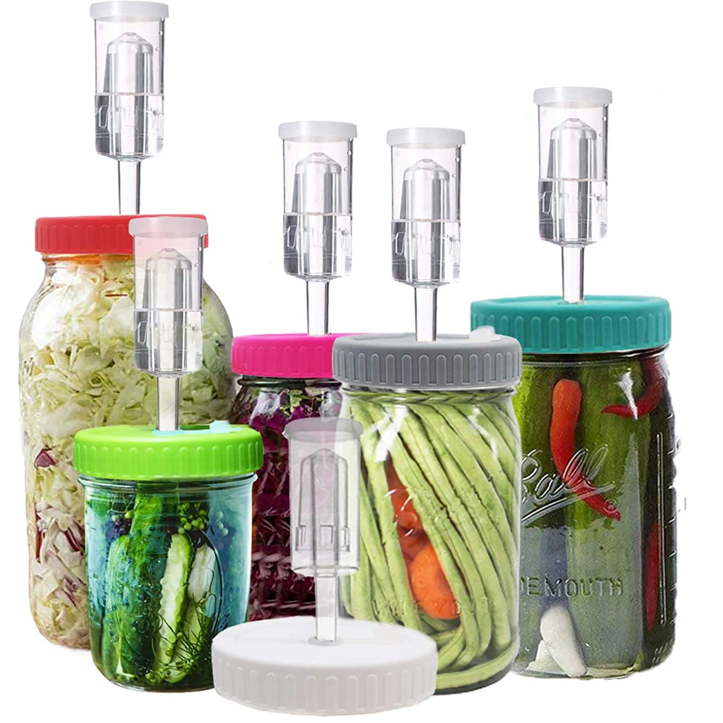 6 Set Fermentation Kit for Wide Mouth Jars